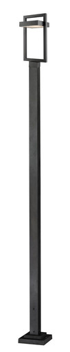 Luttrel 12W 1 LED Outdoor Post Mount Lantern 10.5 x 117.63 Inches by Z-Lite - 566PHBS-536P-BK-LED