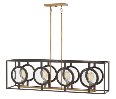 Fulham 4 Light Oversized Linear Chandelier by Hinkley - 3926