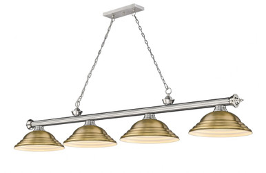 Cordon 4 Light Billiard 14 x 14 Inch by Z-Lite 2306-4BN-SRB - 2306-4BN-SRB