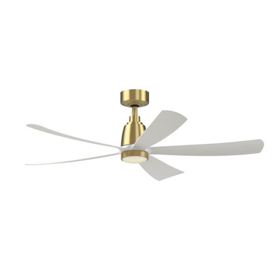 Kute 5 Blade Ceiling Fan with Knurled Light Kit 52 Inch Wide by Fanimation - FPD5534-KLK
