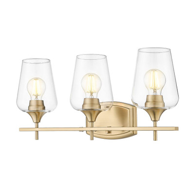 Joliet 3 Light Bath Vanity 9.5 Inch Tall and 21.75 Inch Wide by Z Lite - 473-3V-BBR
