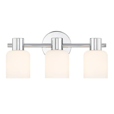 Strand 3 Light Bath Vanity 8 Inch Tall and 16.75 Inch Wide by Savoy House - L8-9022-3