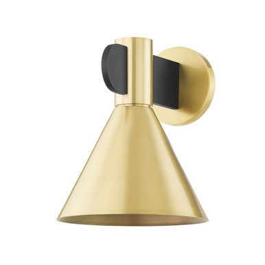 Cranston 1 Light Wall Sconce by Hudson Valley - 4910-AGB/SBK