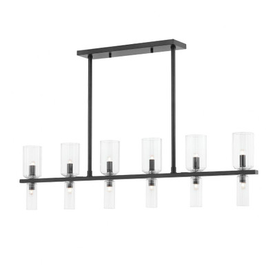 Tabitha 12 Light Oversized Linear Chandelier by Mitzi - H384912-SBK