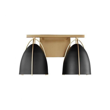 Norman 2 Light Black Shade Vanity Light by Visual Comfort Studio - 4451702