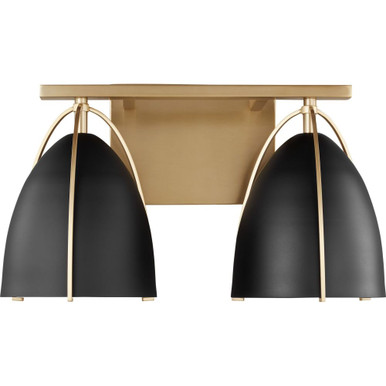 Norman 2 Light Black Shade Vanity Light by Visual Comfort Studio - 4451702