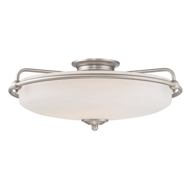 Griffin 4 Light 21 Inch Wide Steel Semi Flush Mount by Quoizel - GF1621