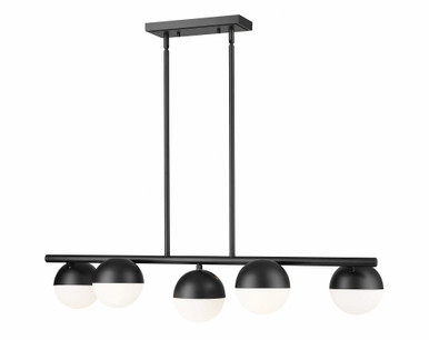 Realm Sphere 5 Light Linear Chandelier 12 Inch Wide By Z-Lite - 7517-5L
