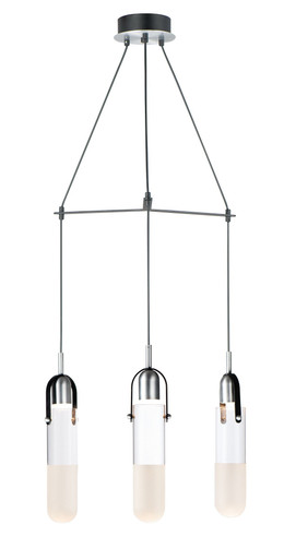 Capsule 12W 3 LED Light Large Pendant by ET2 - E24173-93BKAL