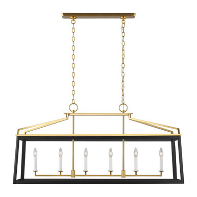 Carlow 6 Light Oversized Linear Chandelier by Visual Comfort Studio - CC1586