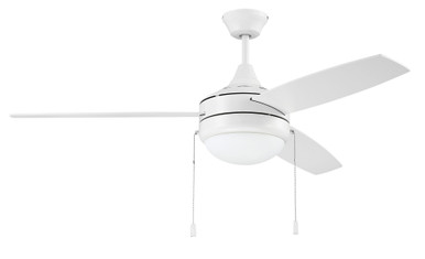 Phaze 52 Inch 3 Blade Ceiling Fan with Light Kit by Craftmade EPHA52W3 - EPHA52W3