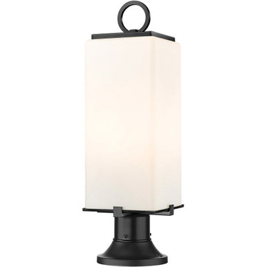 Sana 2 Light Outdoor Pier Mount Lantern 22.25 x 6.75 In by Z-Lite - 593PHMR-553PM-BK