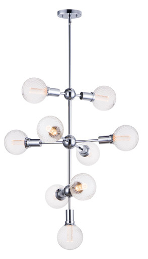 Molecule 31.5W 9 LED Large Oversized Foyer Pendant by Maxim - 11349/G40 LED