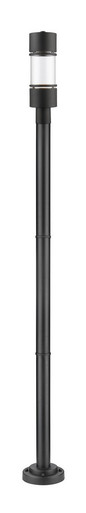 Luminata 14W 1 LED Outdoor Post Mount Lantern 9 x 95.23 Inches by Z-Lite - 553PHB-567P-BK-LED