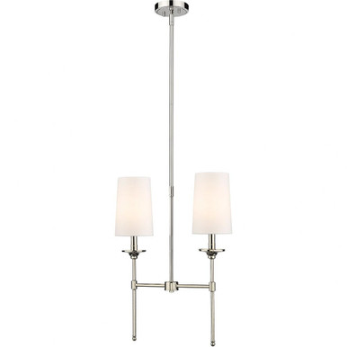 Emily 2 Light Chandelier 24 x 5.5 Inch by Z-Lite - 3033-2L-PN