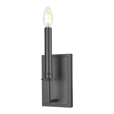 Orson 1 Light Wall Sconce 11 Inch Tall and 4.75 Inch Wide by Z Lite - 4503-1S-MB