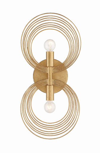 Doral 2 Light Wall Sconce 16.5 Inch Tall by Crystorama - DOR-B7722