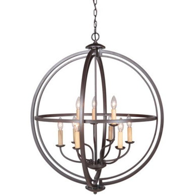Berkeley 9 Light Foyer 35.5 Inch Tall and 30 Inch Wide by Craftmade - 40139