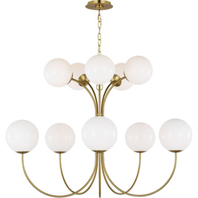 Noemie 10 Light Oversized Chandelier by Visual Comfort Studio - KSC11210BBS