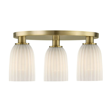 Baldwin 3 Light Flush Mount 8.13 Inch Tall and 18 Inch Wide by Savoy House - 6-1247-3