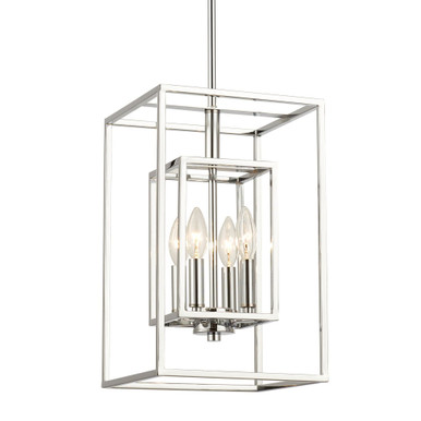 Kai 4 Light Pendant 16 Inch Tall and 10 Inch Wide by Crystorama - ED884114CH