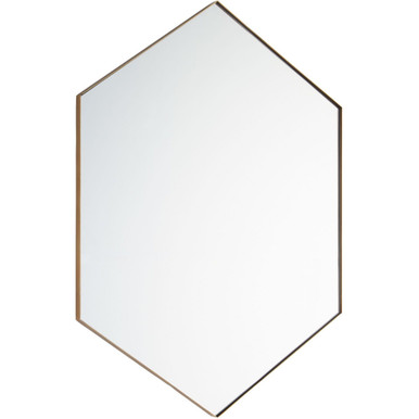Hexagon Mirror 34 Inch Tall and 24 Inch Wide by Quorum - 13-2434