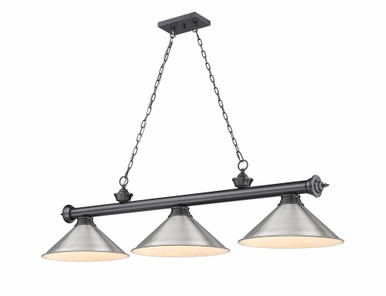 Cordon 3 Light Billiard 14 x 14 Inch by Z-Lite 2306-3BP-BN15 - 2306-3BP-BN15