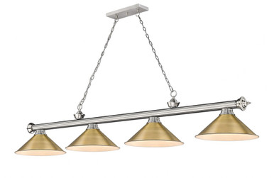 Cordon 4 Light Billiard 14 x 14 Inch by Z-Lite 2306-4BN-RB15 - 2306-4BN-RB15