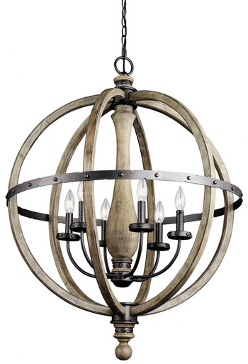 Evan 6 Light Large Chandelier by Kichler - 43327dag