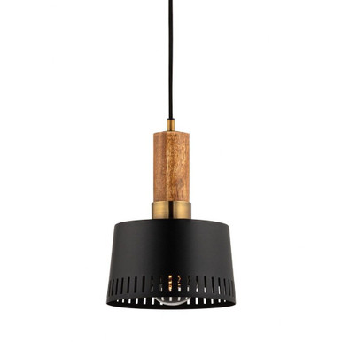 Memphis 1 Light Small Pendant by Troy - F8608-PBR/SBK
