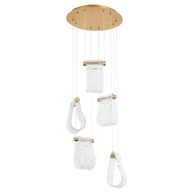 Veer 28W 5 5CCT LED Pendant 9.75 Inch Tall and 20 Inch Wide by Oxygen - 3-6102