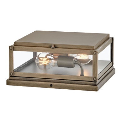 Max 16W Two LED Small Outdoor Pier Mount 7.5 x 12 Inches by Hinkley  - 28858