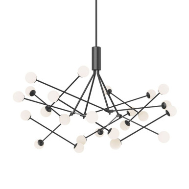 Moto 70W LED Chandelier 33.63 Inch Tall and 55.63 Inch Wide by Kuzco - CH97358-BK-UNV