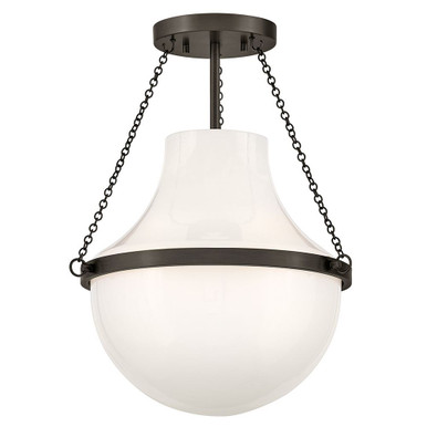 Collins 12W 1 LED Medium Semi Flush Mount 18.25 Inch Tall by Hinkley - 46891