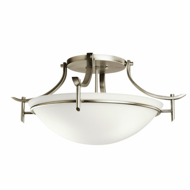 Olympia 3 Light 24 Inch Wide Semi Flush Mount by Kichler - 3606