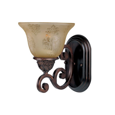 Symphony 1 Light Wall Sconce 9.5 Inch Tall by Maxim - 11230SAOI