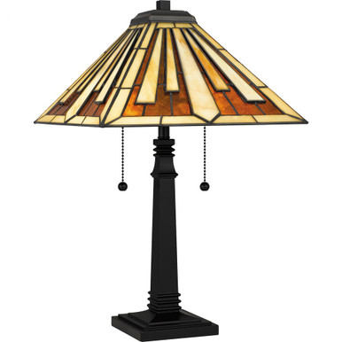 Hathaway 2 Light Table Lamp 22 x 14 Inches by Quoizel  - TF5621MBK
