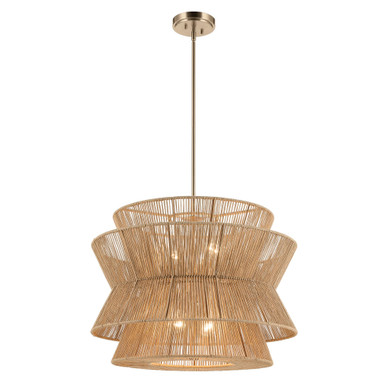 Ophira 4 Light Pendant 20.75 Inch Tall and 28 Inch Wide by Kichler - 52735CPZ