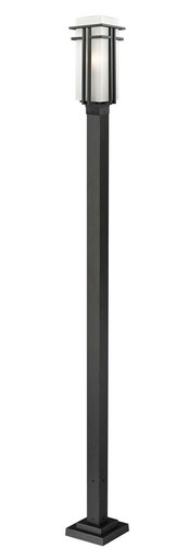 Abbey 1 Light Outdoor Post Mount Lantern 9.5 x 114.25 Inches by Z-Lite - 549PHB-536P-BK