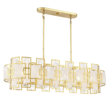 Portia 6 Light Glam Linear Chandelier by Savoy House - 1-2032-6-260