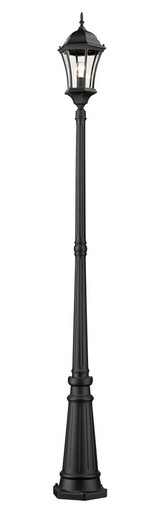Wakefield 1 Light Small Outdoor Post Mount by Z-Lite - 522MP1-BK