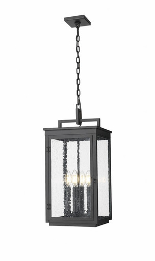 Hartwell 4 Light Outdoor Chain Mount 22.75 Inch and 10 Inch Wide by Z Lite - 5019CHB-BK