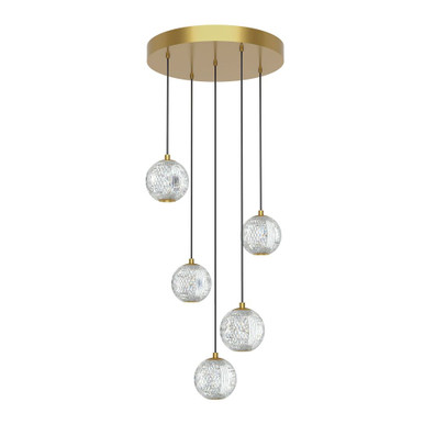 Marni 25W 5 LED Medium Pendant by Alora - MP321205