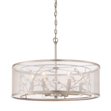 Vine 6 Light Medium Drum Shaped Chandelier by Zeev - CD10201-6-BNS
