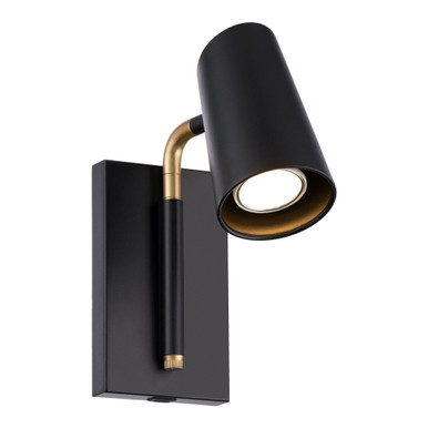 Stylus 6.7W 1 LED Light Adjustable Wall Sconce by Modern Forms - BL-24908-BK/GO