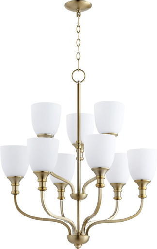 Richmond 9 Light Medium 2 Tier Chandelier by Quorum - 6811-9