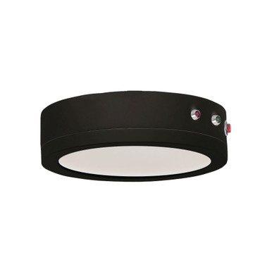 Wafer 17W 1LED Round Flush Mount with Emergency Backup 7 Inch Wide by Maxim - 57784WTBK