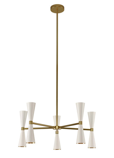 Milo 28 Inch 30W 10 LED 5 Arm Chandelier by Kalco 310470WVB - 310470WVB