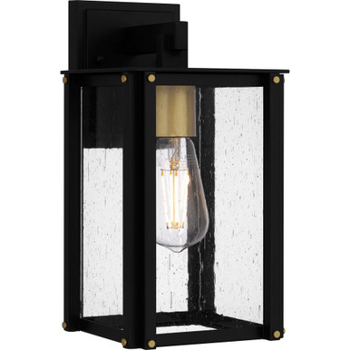 Robbins 1 Light Outdoor Wall Lantern 12 Inch Tall by Quoizel - ROB8406MBK