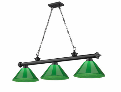 Cordon 3 Light Billiard 14.75 x 14 Inch by Z-Lite 2306-3MB-PGR - 2306-3MB-PGR